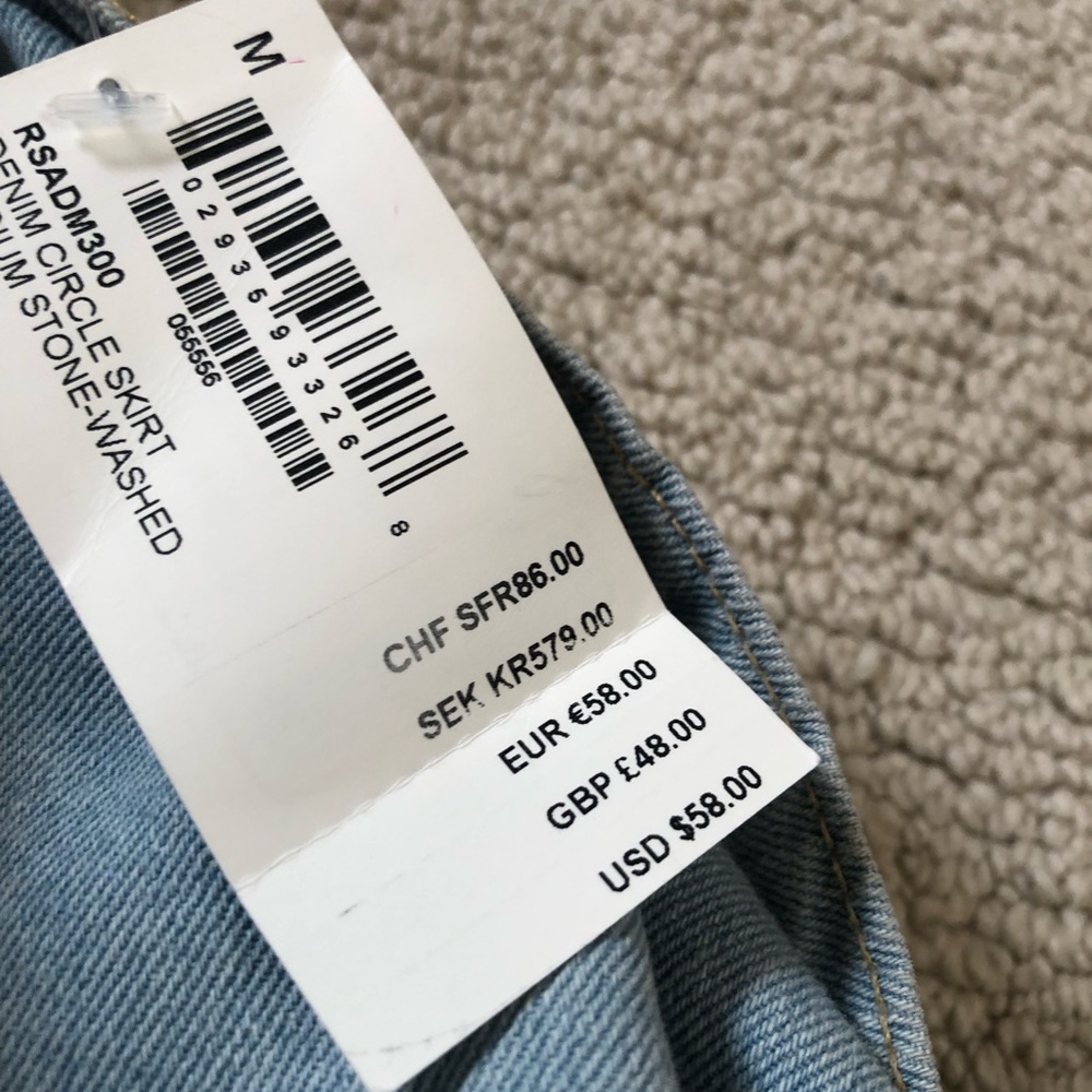 American Apparel circl skirt denim size medium - Picture 4 of 8